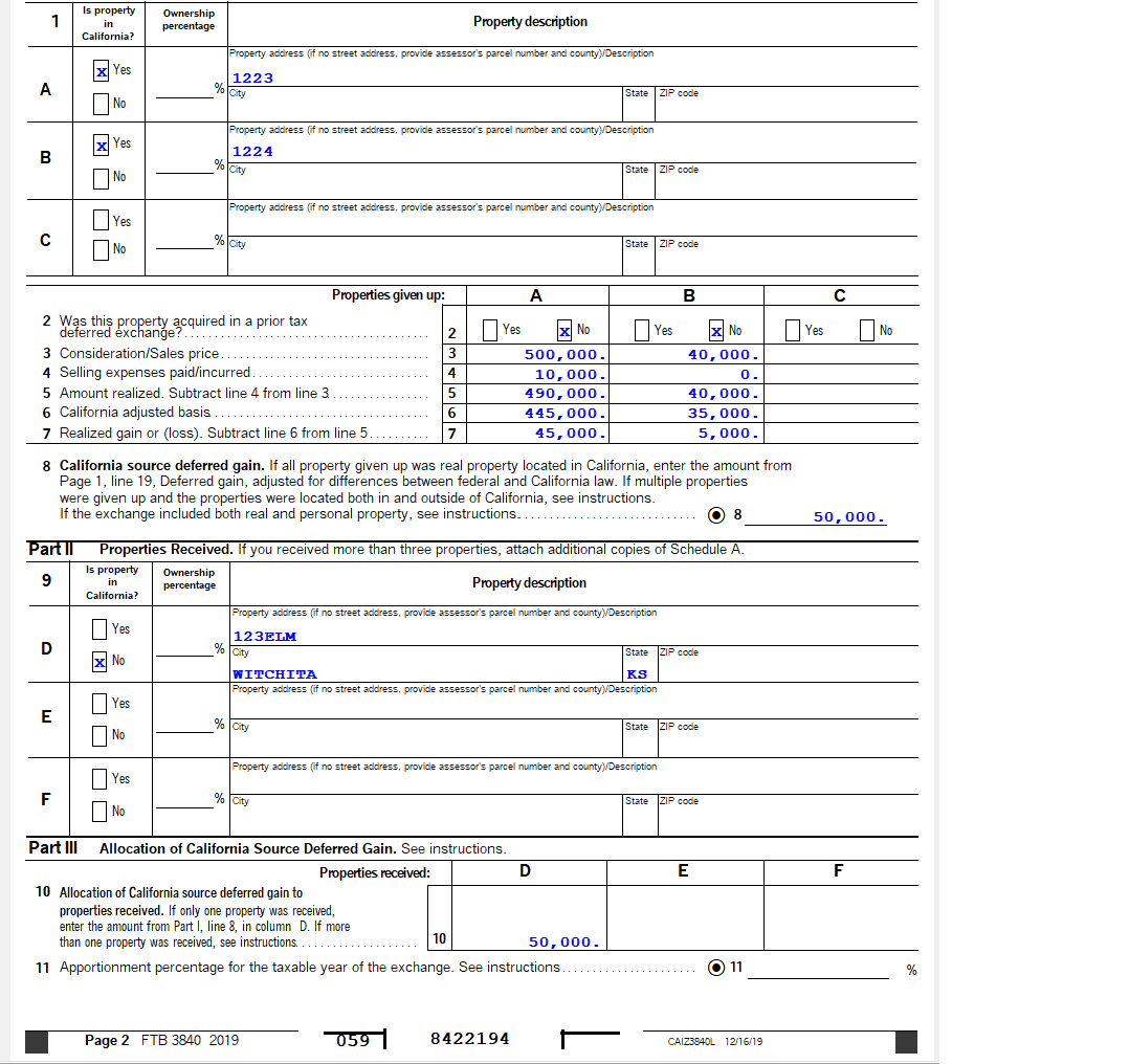 CA Form 3840 - Intuit Accountants Community