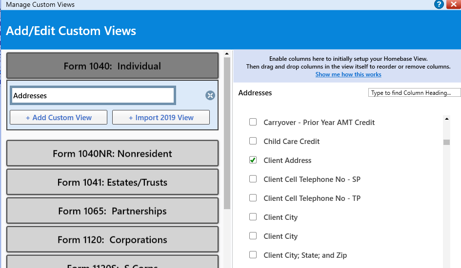Adding addresses to Homebase view Intuit Accountants Community