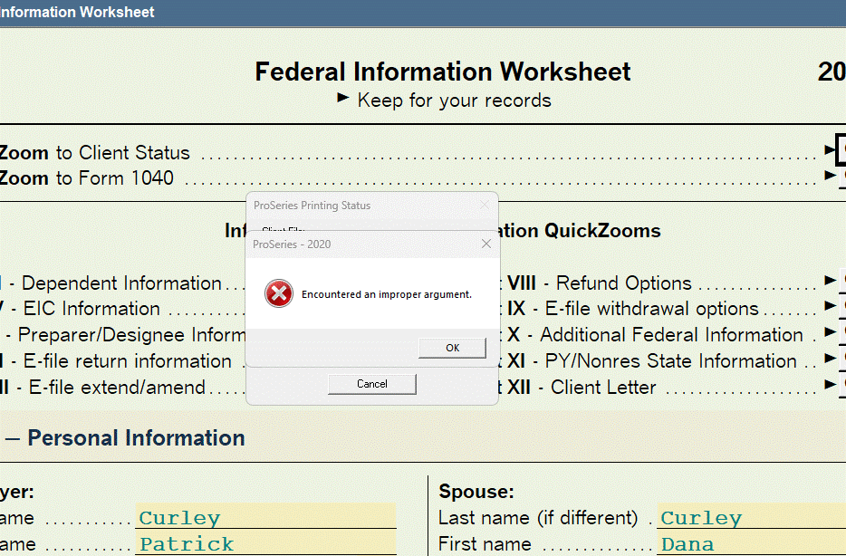 ProSeries 2020 - Encountered an improper arguement (9-28-2022).gif