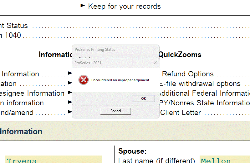 ProSeries 2021 - Encountered an improper arguement (9-28-2022).gif