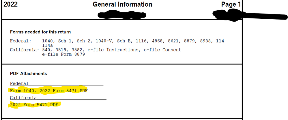 General Information showing attachments to e-filed returns (Confirmation).png